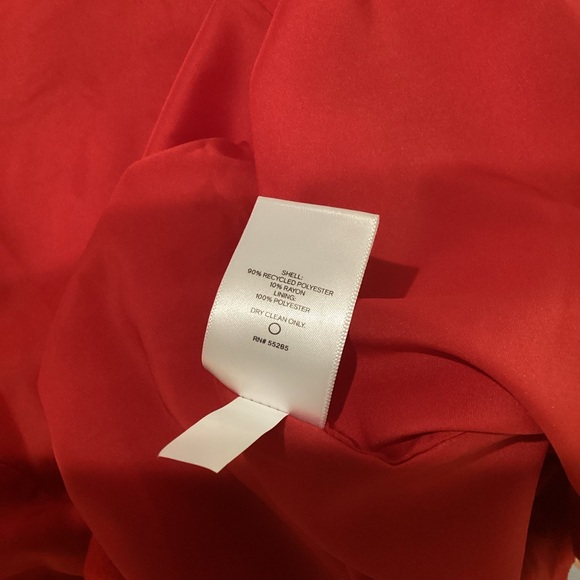 Express Red Shawl Lapel Wrap Coat - Picture 12 of 15